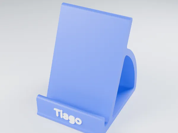 Suporte de telemóvel com nome